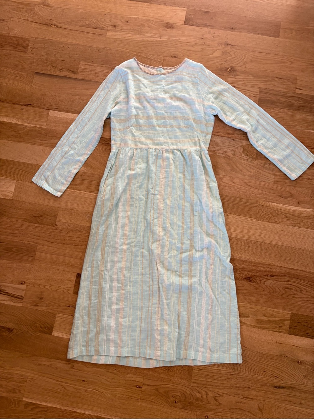 Ace & Jig Stillwater long sleeve dress aqua